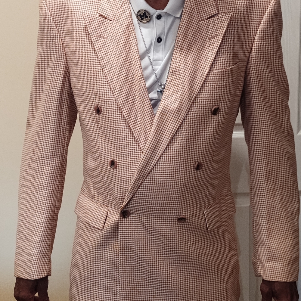 Konen Monchen, mens suite jacket double breasted, four inside pockets size 40 L.